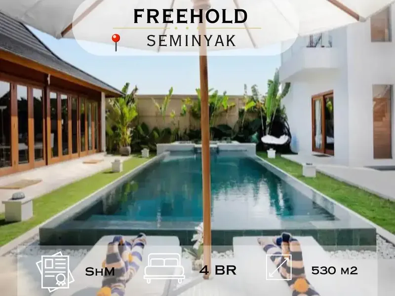 Dijual / Freehold: Luxury Villa 4 Bed, Seminyak, Kerobokan, Badung, Bali - Real Estate in Bali