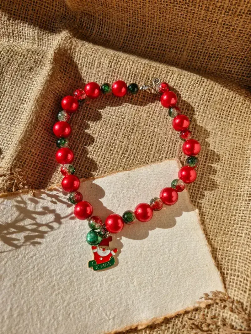 Kalung Anjing Manik Merah Mewah - Other in Bali