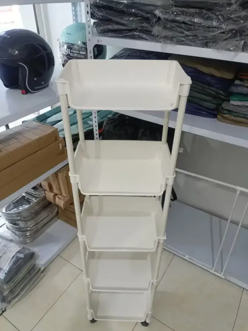 Rak Troli Serbaguna 5susun Bhn plastik Tebal Awet+roda Uk.30x20x108cm - Home & Garden in Bali