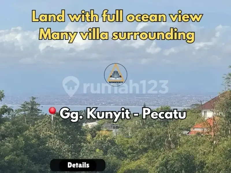 Land For Sale Ocean View, Airport View, Volcanoes In Pecatu - Real Estate in Bali