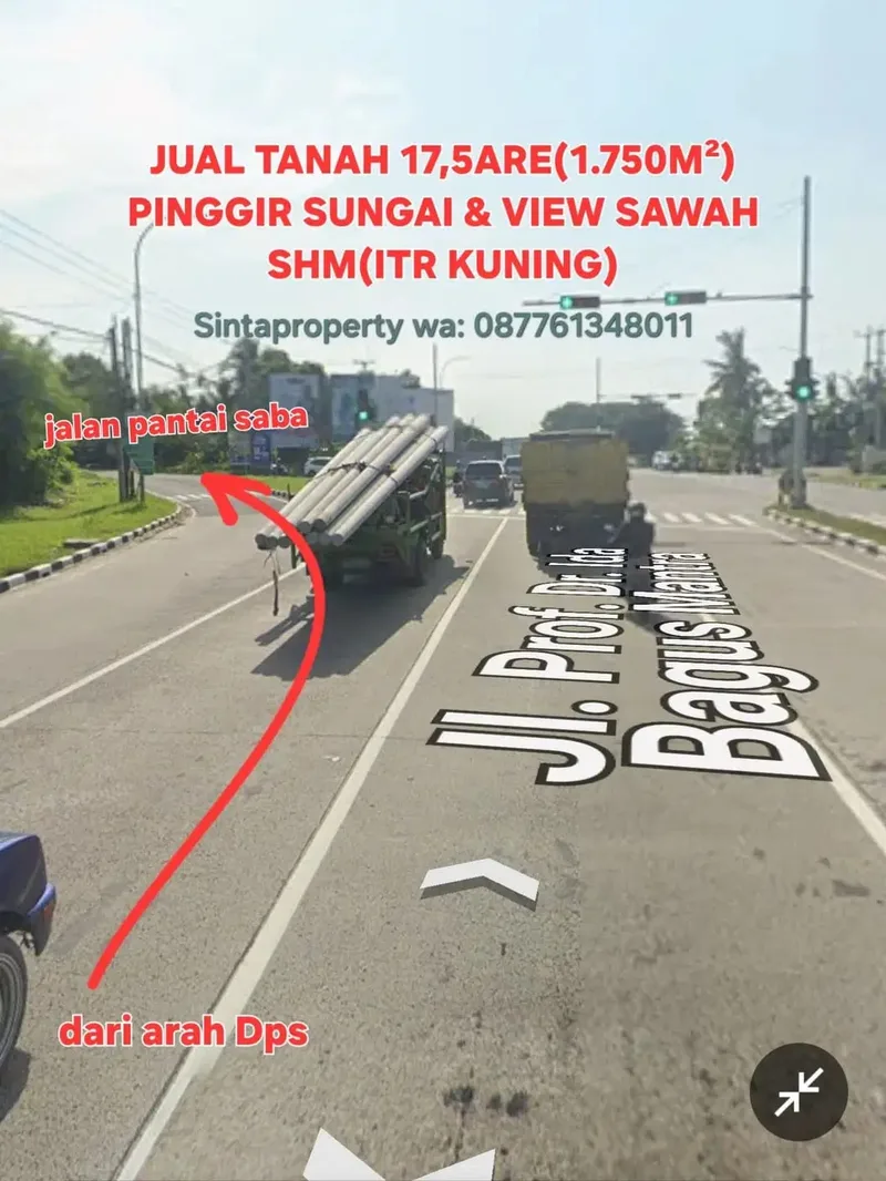 Jual TANAH VIEW SAWAH dan SUNGAI di PANTAI SABA BLAHBATU GIANYAR BALI - Real Estate in Bali