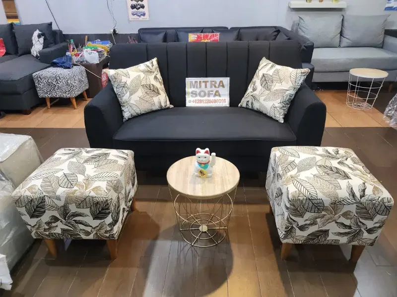 Sofa Single 150cm + 2 Puf + Meja Tamu, Terima Servis & Cash Kredit - Bali in Bali