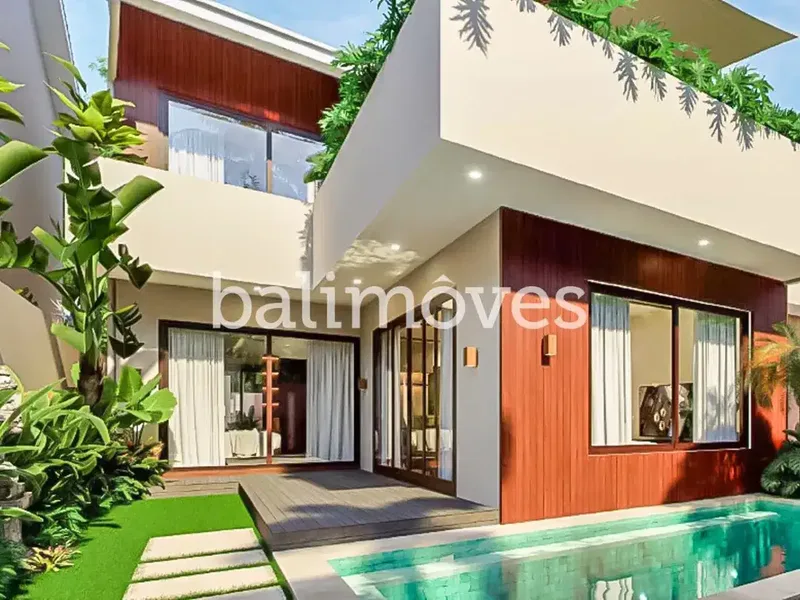 Vila Off Plan Dua Lantai Cantik di Tepi Pantai Padanggalak - Real Estate in Bali