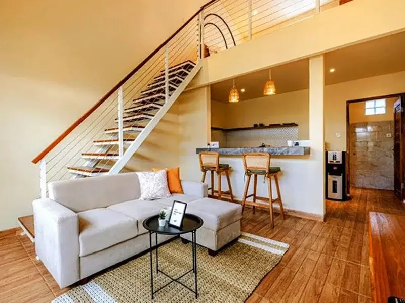 AMR-136.AND  For Monthly Rent Modern Cozy Loft In Seminyak – Stylish 1BR Apartment with Fast WiFi & Full Facilities! - Real Estate in Bali