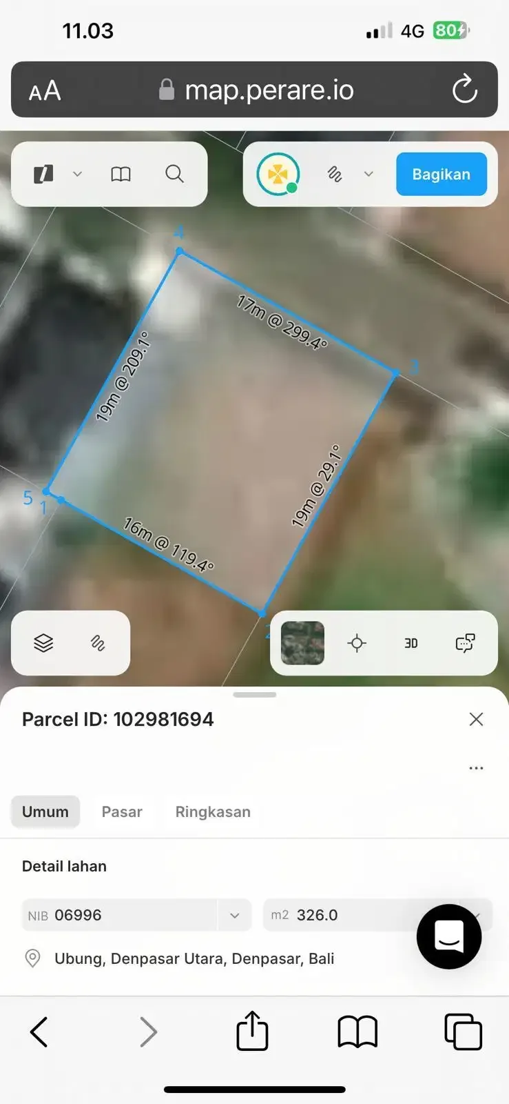 Dijual Tanah di Kompleks Ballerina Perumahan Ciputra Denpasar - Real Estate in Bali