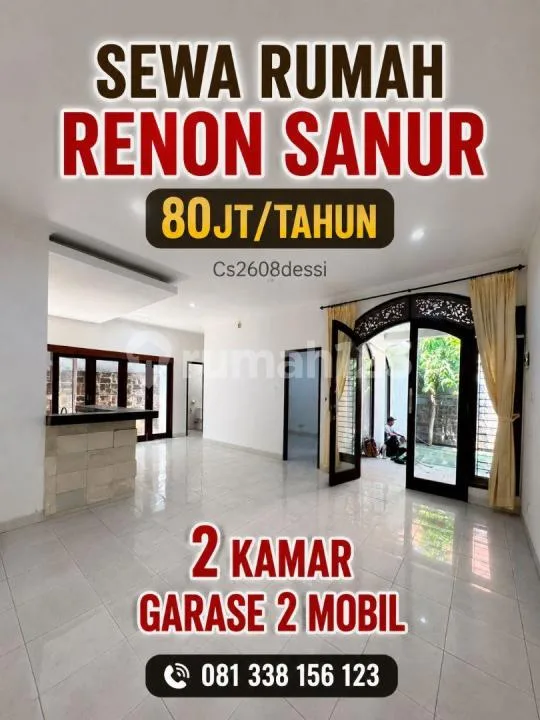 Kontrak Sewa Rumah 2 Garasi 2 Kamar Renon Sanur Denpasar Bali - Bali in Bali