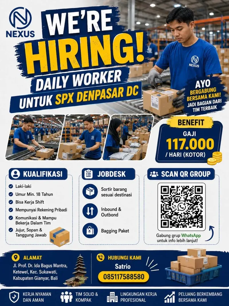 LOKER DW BALI DENPASAR DC - Jobs in Bali