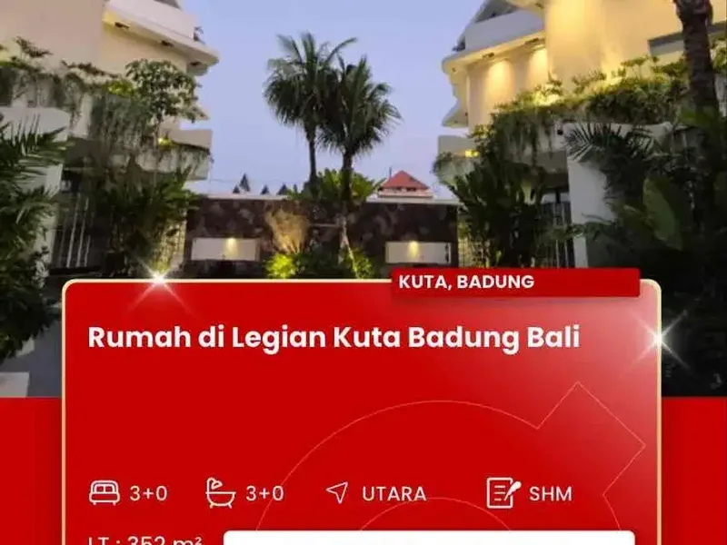 DIJUAL RUMAH FULL FURNISHED DAERAH LEGIAN BALI - Bali in Bali