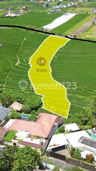 Land With Beautiful Rice Field View At Pererenan, Located In Quiet Area, Close To Babadan Beach And Pererenan Beach - Bali in Bali