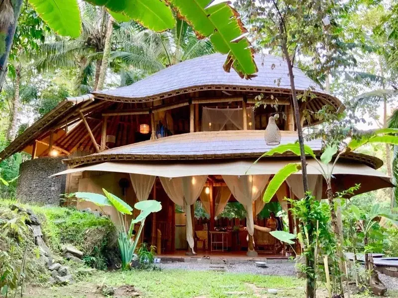 Private 800 sqm Bamboo Villa with River Views in Central Ubud for Sale Leasehold - Real Estate in Bali