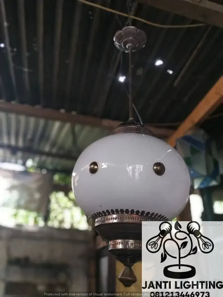 Lampu hias gantung single antik klasik kuningan - Home & Garden in Bali