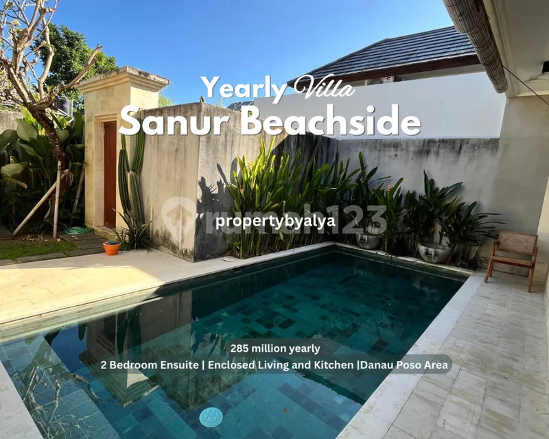 Beachside 2 Bedroom One Storey Villa With Garden In Danau Poso Sanur - Bali in Bali
