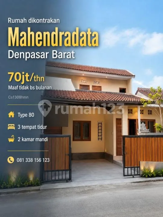 Sewa Rumah 3 Kamar Mahendradata Denpasar Bali Kontrakan - Bali in Bali
