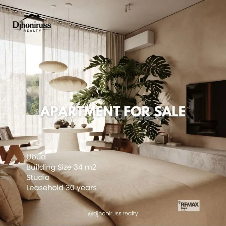 Studio Apartment For 30 Year Leasehold In Ubud, Gianyar Area - Real Estate in Bali