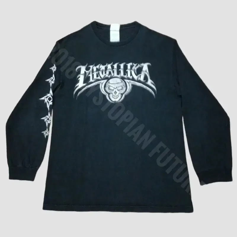 Vintage 2004 T-shirt Long Sleeve Band Metallica - Skull & Ninja Stars - Fashion in Bali