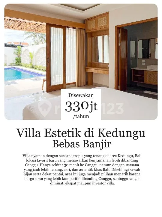 Disewakan Villa Kedungu, Tabanan Fully Furnished - Real Estate in Bali