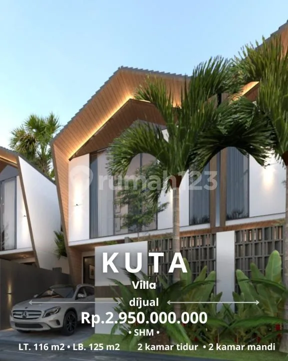 Villa Tropis Minimalis Kuta 3 Menit ke Airport Ngurah Rai Bali - Real Estate in Bali