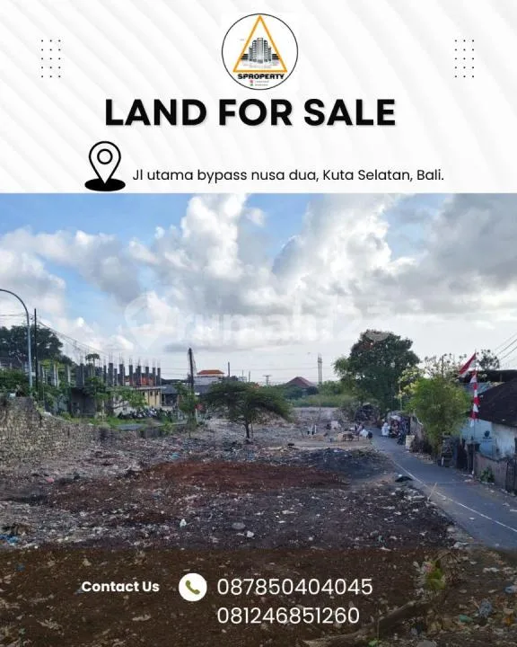 Dijual Tanah Dekat Jalan Utama By Pass Nusa Dua, Mumbul Badung - Bali.pemulih Depan Sama - Sama - Real Estate in Bali
