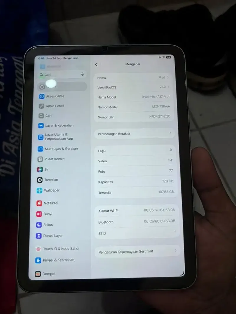 ipad mini 7 A17 Pro ex IBOX - Electronics in Bali