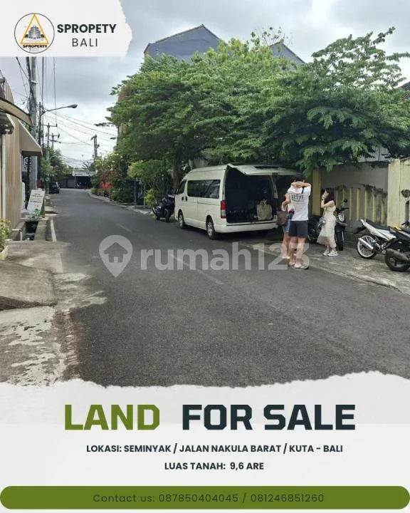 Dijual Tanah Seminyak / Jalan Nakula Barat / Kuta - Bali - Real Estate in Bali