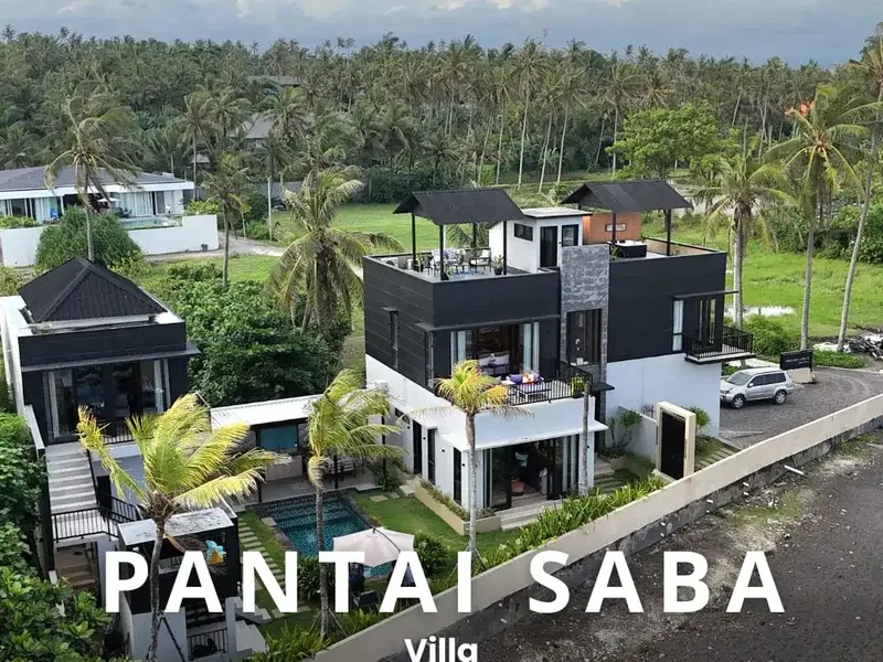 Villa Tepi Pantai Saba Gianyar Bergaya Modern Tropical Bangunan Baru - Real Estate in Bali