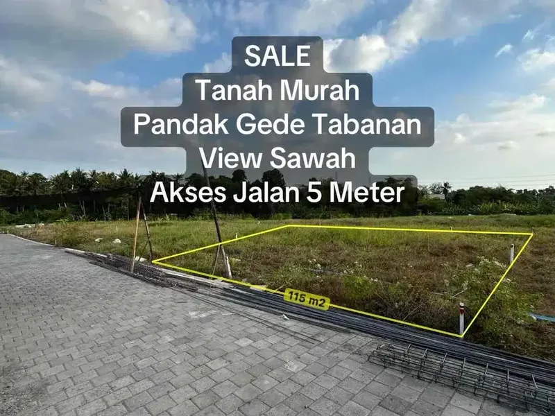 SALE Tanah 1,15 Are View Sawah Pandak Gede - Bali in Bali