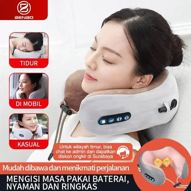 Bantal Pijat Leher Elektrik Neck Massager Bantal Pijet Mobil Portable - Other in Bali