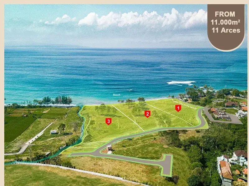 Dijual Tanah Pinggir Pantai Saba Beach - Real Estate in Bali