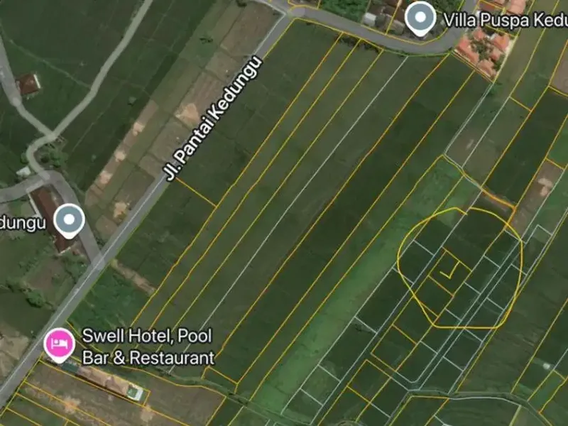 Tanah 3,35 Are View Pantai, dan Sawah di Pantai Kedungu, Tabanan - Real Estate in Bali