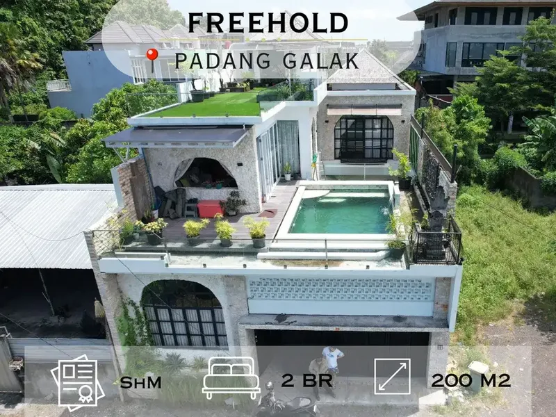Dijual – Semi Villa Ocean View + Rooftop Di Padang Galak, Kesiman - Bali in Bali
