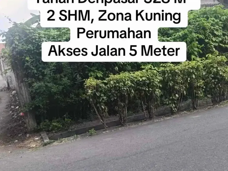 SALE Tanah 328 M² SHM Zona Kuning Denpasar - Real Estate in Bali