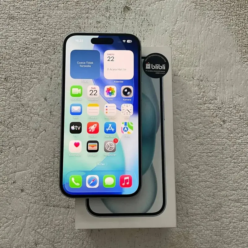 iPhone 15 iBox SA/A Warna Biru 128GB - Bali in Bali