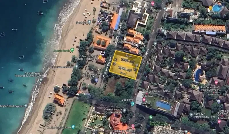 TANAH LOS PANTAI JERMAN KUTA BALI - Real Estate in Bali