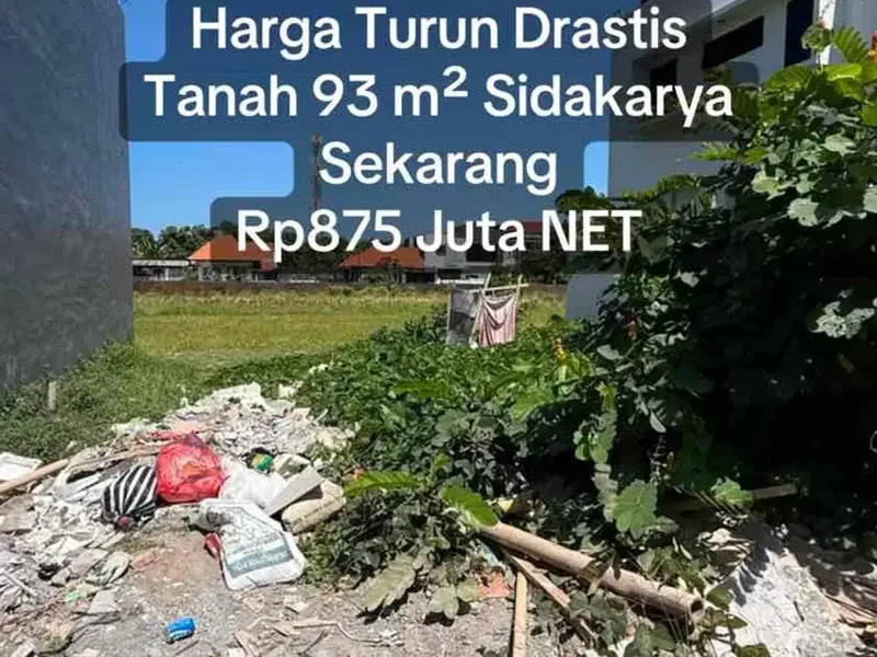 SALE Tanah Sidakarya 93 m² Harga Turun Rp875 Juta - Bali in Bali