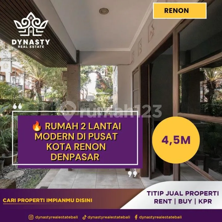 Rumah 2 Lantai Modern di Pusat Kota Renon Denpasar - Bali in Bali
