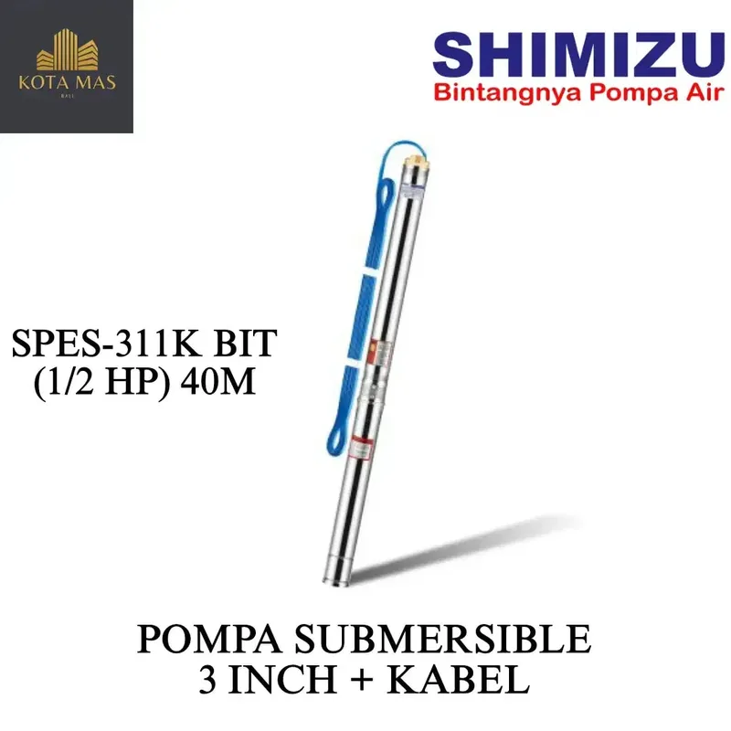 Pompa Air Celup Submersible Pump Shimizu 1/2 HP 3 Inch Kabel 40 Meter - Electronics in Bali