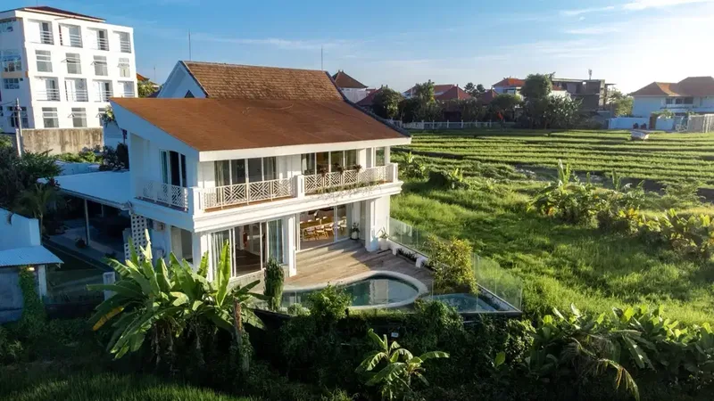 Premium Villa at Brawa with Beautiful Rice Paddy View - Real Estate in Bali