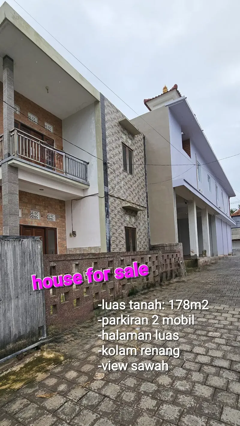 Jual RUMAH MINIMALIS 1,78ARE LT2 ada kolam renang di Denbantas Tabanan - Real Estate in Bali