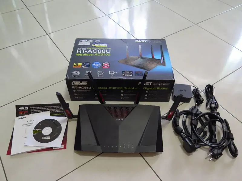 Asus RT-AC88U Dual Band AC3100 Wireless Gaming Router - Electronics in Bali