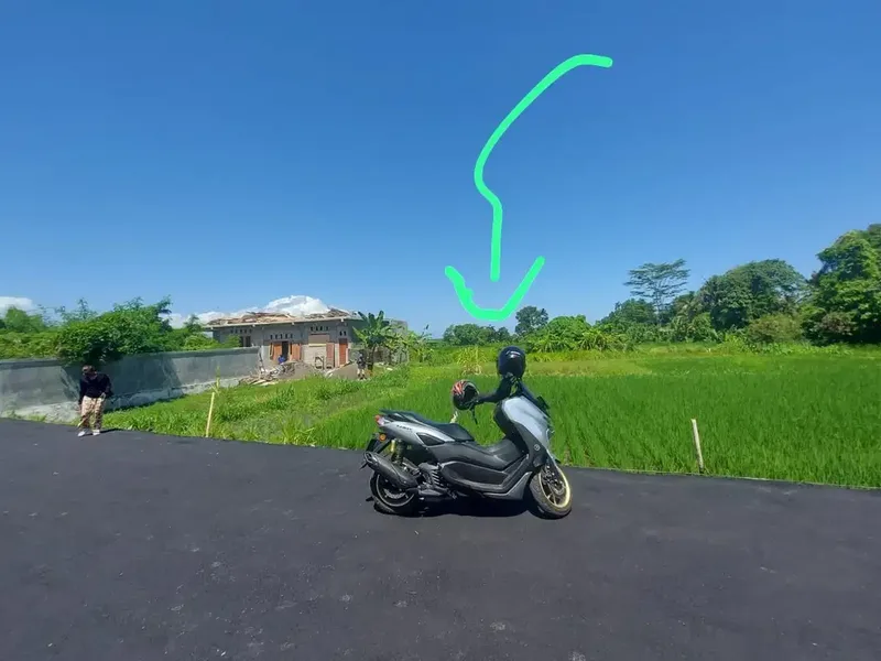 1,5 are Full View Ocean dan Sawah di Gianyar Bali - Real Estate in Bali