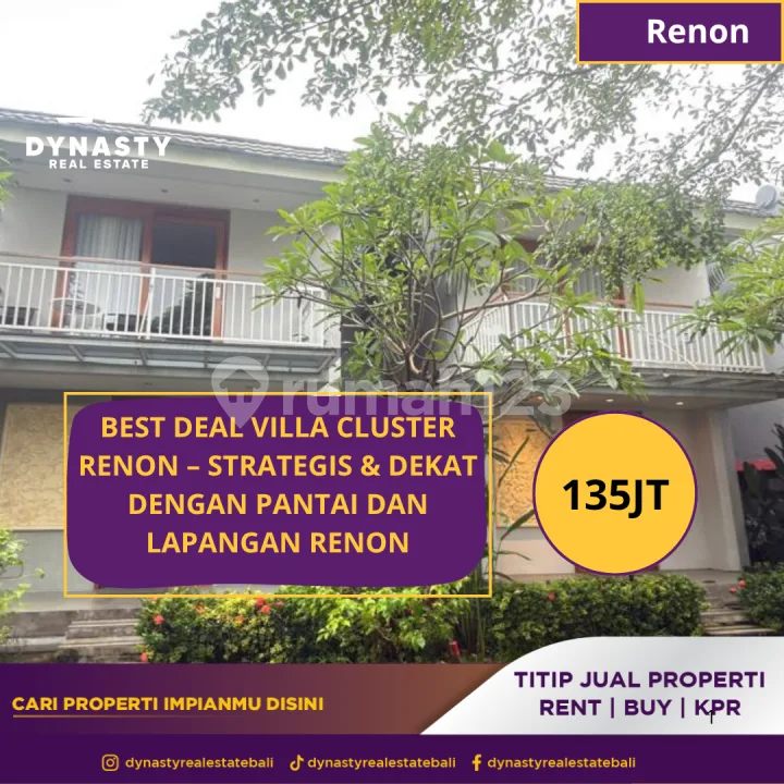 For Rent - Semi Villa Cluster Renon Dekat Sanur ⨠- Bali in Bali