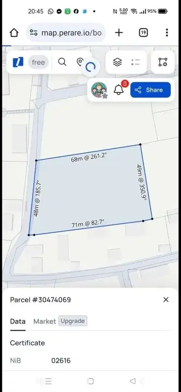 Tanah kontrak dekat pantai seminyak zona pariwisata - Real Estate in Bali