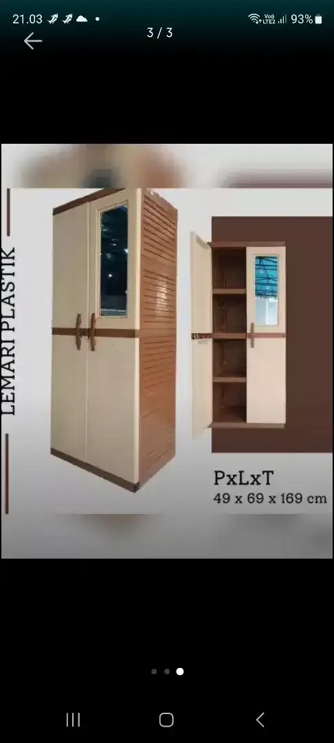 Lemari plastik 2 pintu full rak - Home & Garden in Bali