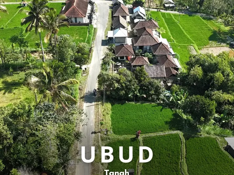 Tanah Tegalallang Ubud Pemandangan Sawah dan Sungai Kecil - Real Estate in Bali
