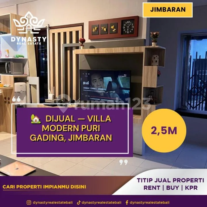 Dijual - Villa Modern Puri Gading, Jimbaran - Real Estate in Bali