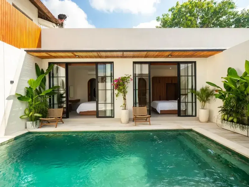 For Lease Brand New 2 Unit Modern Villas at Jl. Muding, Kerobokan, Badung. - Real Estate in Bali