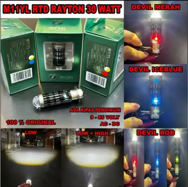 Lampu Biled mini H6 RTD Rayton 30W Plus Kipas - Vehicles in Bali