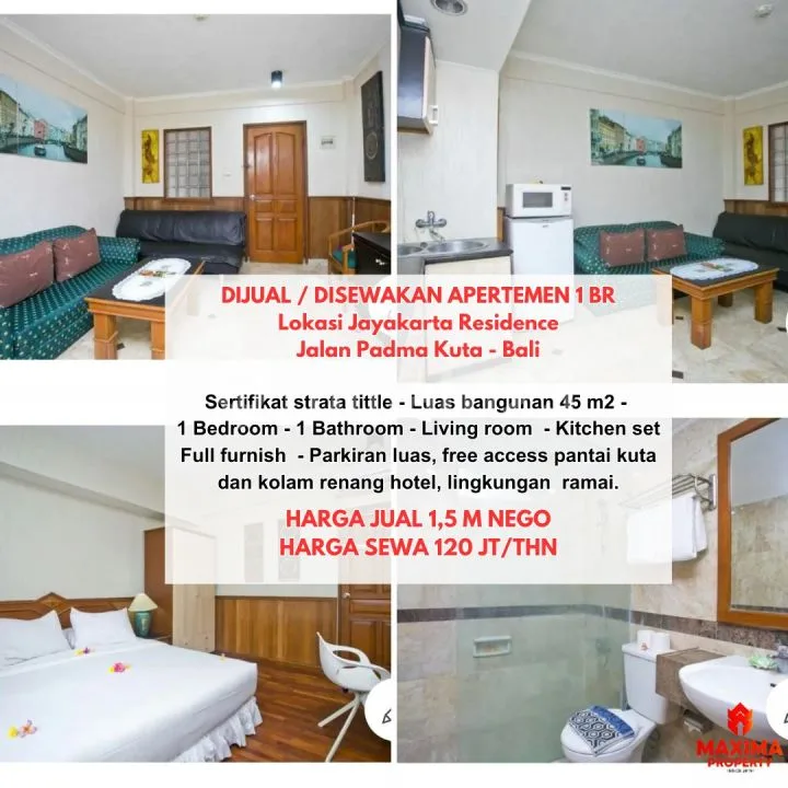 Apartemen Siap Pakai Jayakarta Residence Kuta Bali - Real Estate in Bali