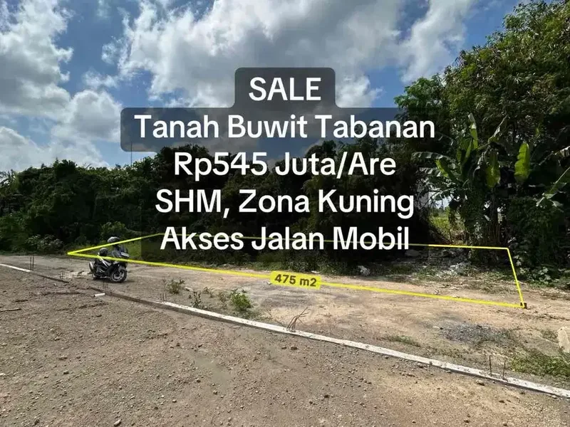 SALE Tanah 4,75 Are Zona Kuning Dekat Tabanan - Bali in Bali