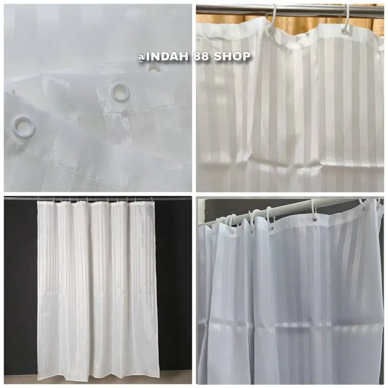 Tirai Shower Kain Polyester / Shower Curtain Tebal Waterproof - Home & Garden in Bali